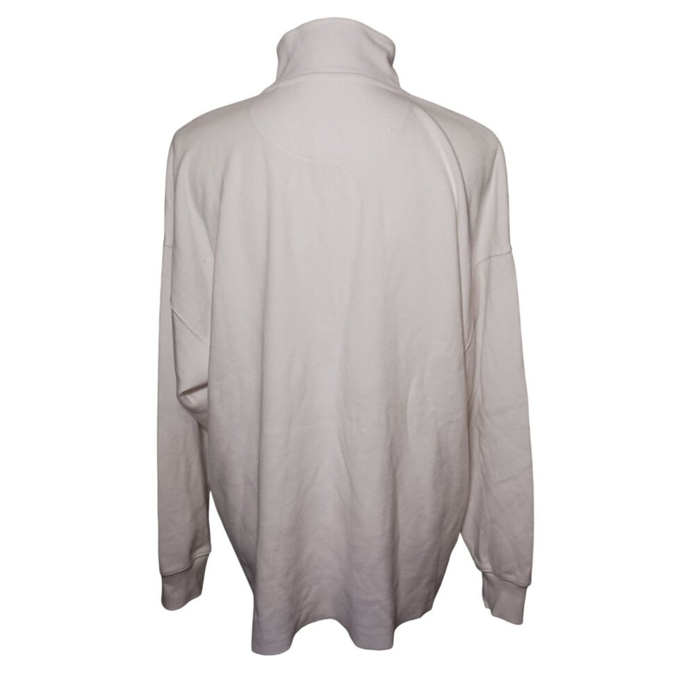 Aerie White Half-Zip Sweatshirt - Picture 6 of 13